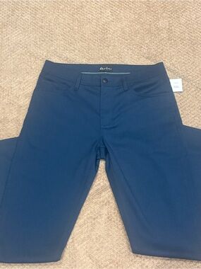 Robert Graham Pouch Men's Dress Pants 34x31 Insignia Blue Micro Diamond Chinos